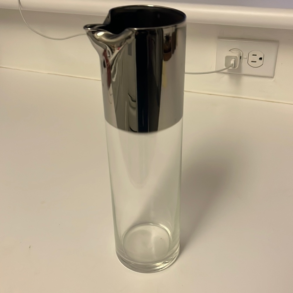 Vintage glass drink serving cylinder